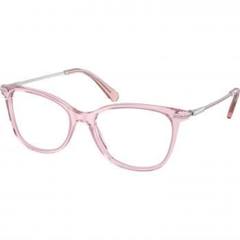 Swarovski SK 2010 Glasses, Eyewear, Crystal Pink Eyewear Frames, Color: 3001 Donna Squadrata Rosa, Unisex, Size: 52 MM