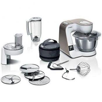 Bosch MUM5XW20 Kitchen Machine with Integrated Scale, 1000 Watts, 3.9L Stainless Steel Bowl, White/Champagne