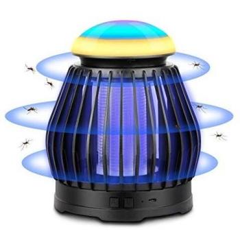 Sendowtek Lámpara antimosquitos eléctrico Mata Moscas Eléctrico Lampara Antimosquitos Recargable USB Trampa Mata Insectos para Habitacion Interior Camping Hogar Dormitorio