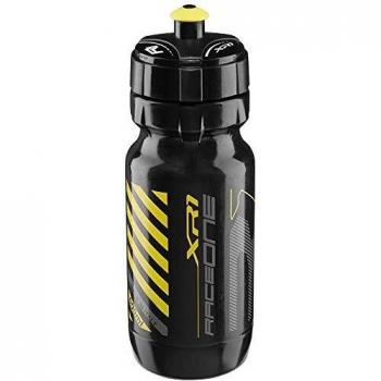 RaceOne, Cantimplora para Bicicleta Unisex Adulto, Negro/Amarillo, Única