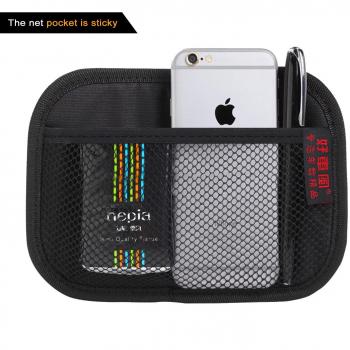 Raiphy Organizador de asiento de coche lateral Bolsa de malla para almacenamiento Para teléfono celular, llave, tarjeta de estacionamiento, dinero en bolsillo, etc-1