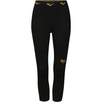 Leggings 7/8 para Mujer Everlast Leonard Negros y Dorados