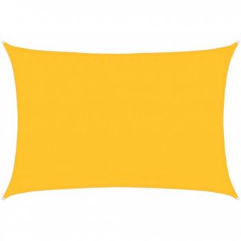 Toldo de vela rectangular HDPE 160 g/m² Amarillo 3,5x4,5 m