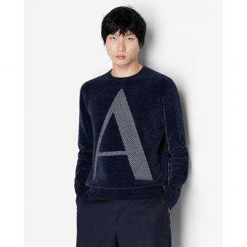 Armani Exchange Classic Pullover Blue Male Size S