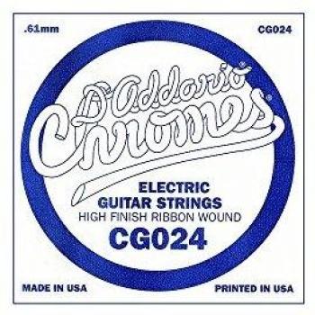 D'Addario .024 Flat Wound Single String for Electric Guitar