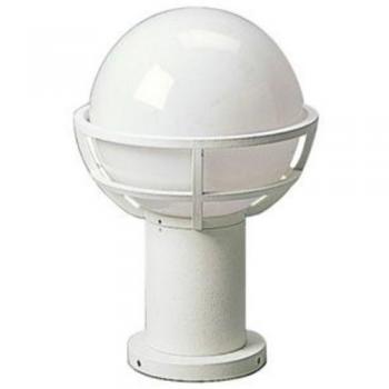 Lámpara de Pie Exterior Blanca con Vidrio Opalino