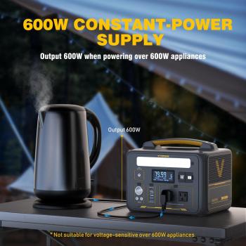 VTOMAN JUMP 600X Portable Power Station 299Wh LiFePO4 Solar Generator 1200W Peak Power