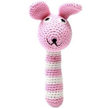 Mano Made bebé Sonajero gehäkelt Conejo Rosa