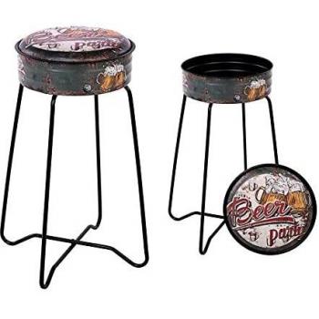 Bigbuy Home S1120628 Taburete Beer 116244 Retro