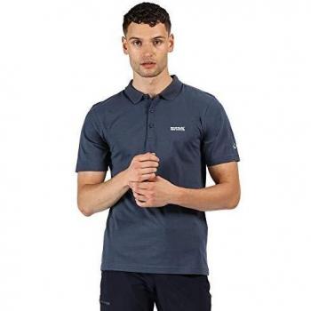 Regatta Sinton-Polo Deportivo Ligero con Cuello Acanalado De Algodón T-Shirts/Polos/Vests, Hombre, Dark Denim, XXXL