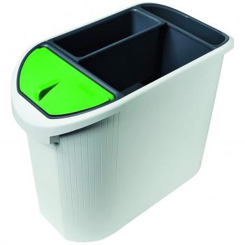 Exacompta Modern'line - Papelera ecológica, 26 l, color gris-gris