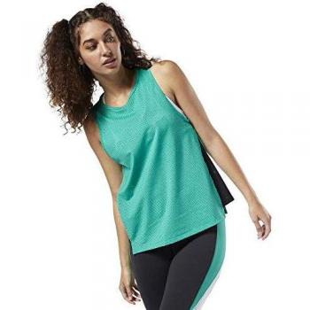 Reebok Os Perf Tank Camiseta Sin Mangas, Mujer, Emerald, XS