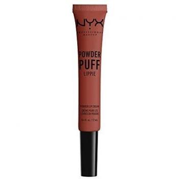 NYX Professional Makeup Pintalabios Mate Larga Duración, Labial Poowder Puff Lippie Lip Cream Tono 8 Best Buds, Orange Brown