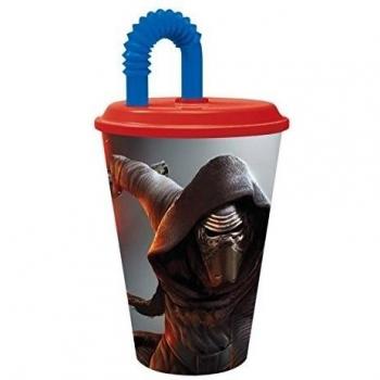 p:os 25623 - Vaso de Star Wars de Disney con pajita, aprox. 430 ml