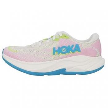 Hoka Women's Rincon 4 Road Running Shoes - Pink/White/Blue - Size 42 2/3