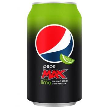 Pepsi Max Refresco de Cola a la Lima con Zero Azúcar - 33 cl