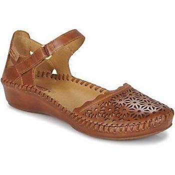 Pikolinos sandalia cuña de piel P. Vallarta 655-0600 para mujer, zapatos semiabiertos de piel P. VALLARTA 655