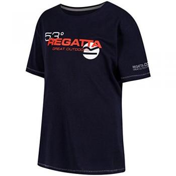 Regatta Bosley - Camiseta de Manga Corta para niño, Infantil, Color Azul Marino, tamaño Talla 9-10