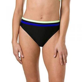 Speedo Hydractive High Waisted Brief AF Parte Inferior Bikini, Mujer, Black/Chroma Blue/Bright Zest, 32