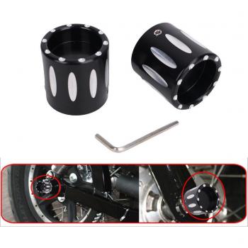 Cozymoon tapa cubierta del eje delantero tuerca negro de aluminio cnc para motocicleta harley davidson touring 1200 custom xl1200c custom vehicle operations dyna fat bob cvo road glide softail street glide flhxse cvo ultra classic electra glide electra gl