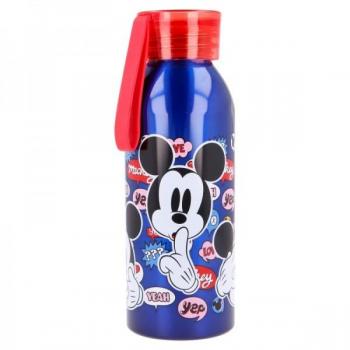 BOTELLA ALUMINIO MICKEY DISNEY CON COLGADOR DE SILICONA 510Ml
