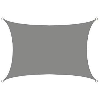 Toldo de Protección UV UPF50+ Rectangular 3x4 m Poliéster Hidrófugo Gris