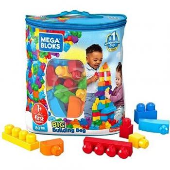 Mega Bloks Bolsa clásica con 80 bloques de construcción, juguete para bebé + 1 año Mattel DCH63)