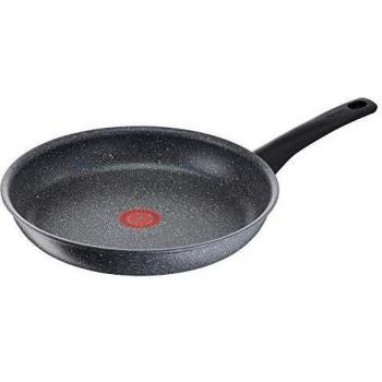Tefal G12308 Mineralia Force - Sartén de 32 cm, antiadherente, Thermo-Spot compatible con todos los tipos de cocina, efecto piedra / gris