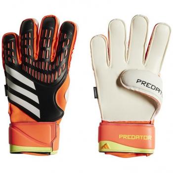 Adidas Guantes de Portero Predator Match Fingersave con tecnología Fingersave, diseño ergonómico, palma de látex para mejor agarre, cierre ajustable en muñeca y refuerzos en los dedos