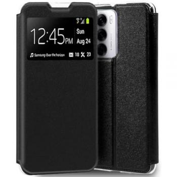 Funda Libro Soporte con Ventana para Oppo Reno 12 5G Color Negra