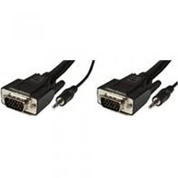 Cable VGA SVGA HD15 10m M-M con Audio 3.5mm de Alta Calidad