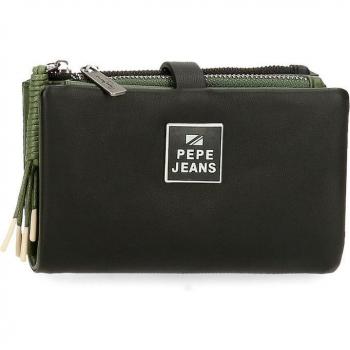 Cartera con monedero extraíble Pepe Jeans Bea negro