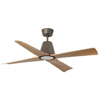 Ventilador de Techo con Luz IP44 DC Marrón/Arce Typhoon Ø1300mm 34106-130 Faro, 3000K LED, 6 Velocidades
