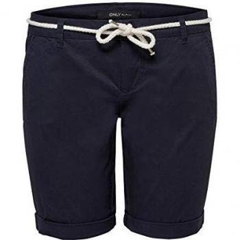 Only Onlparis Reg Long Belt Chino Shorts Pnt Pantalones Cortos, Navy Blazer, 42 para Mujer