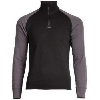 Jbs longsleeve reißverschluss rundhals dess. 993 wool - Camisa, color negro, talla M