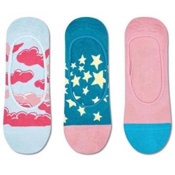 Pack de 3 Calcetines Liner Bajo las Nubes Happy Socks Talla 41-46, Multicolor
