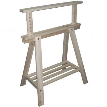 Mueblear 20040, Caballete Regulable Madera de Pino, 71-95 cm x 69 cm x 45 cm
