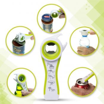 STRIR Abrelatas multifunción,Diseño de acero inoxidable y mangos ergonómicos antideslizantes