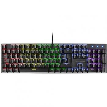 MARSGAMING MK422 Negro, Teclado Mecánico Gaming RGB, Antighosting, Switch Mecánico Rojo, Idioma Español