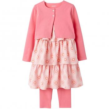 Conjunto túnica + cárdigan + leggings niña