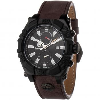 Timberland Men's Black Stainless Steel Leather Strap Watch TBL13331JSTB-02D (Ø 45 mm)