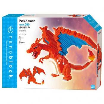 Nanoblock Charizard DX - Juguete de construcción con piezas pequeñas, diseño detallado del Pokémon Charizard, incluye instrucciones de ensamblaje, compatible con otras marcas de bloques de construcción
