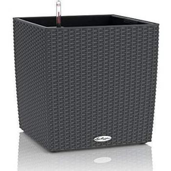 Lechuza Cube Cottage 40 - Maceta Autorriego Granito All-in-One para Interior y Exterior