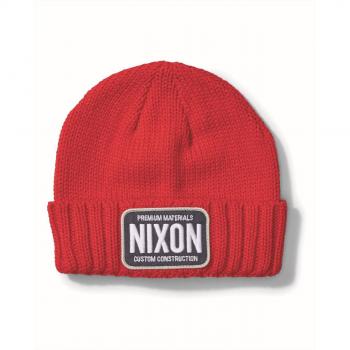 Nixon Trucker Beanie, Color: Red, Talla: One Size