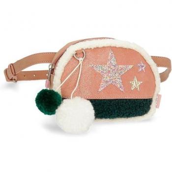 Riñonera infantil Enso Shine Stars en rosa y verde -17x12x6cm-