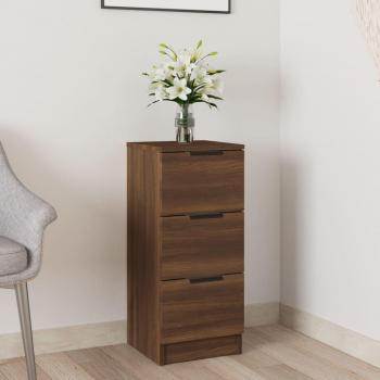 Aparador de madera multicapa de Roble Marrón 30x30x70 cm