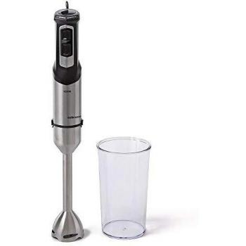 Mellerware Batidora de mano Spiro! | Picadora eléctrica 1000 W de potencia | Acero inoxidable | Velocidad regulable | Luz Led | Función Turbo | Incluye Vaso medidor