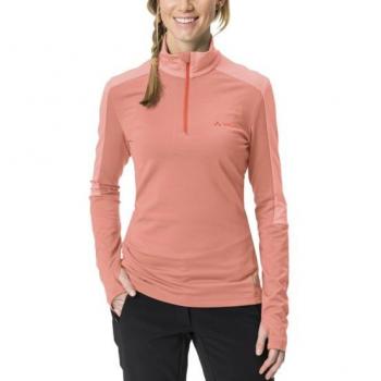 Vaude Jersey Livigno 1/2 Cremallera II Rosa, forro polar para mujer, talla 38