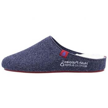 Hush Puppies Men's Eco-Friendly Navy Slippers - Size UK 10 - 90% Recycled RPET Polyester