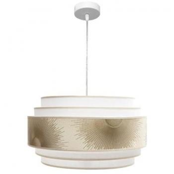 Colgante Nepal Blanco/Oro 3 Luces 35-110x50x50cm